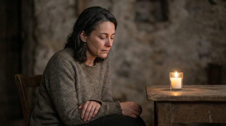 Femme 45 ans, deuil silencieux, chagrin libéré, perte et acceptation, hypnose deuil Paris 7
